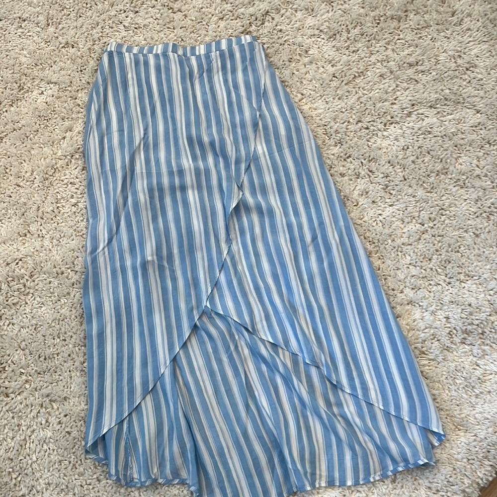 Justice blue and white flow skirt
